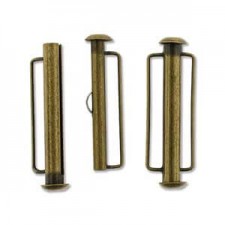 Metal magnetic slide clasp 31,5mm Antique bronze